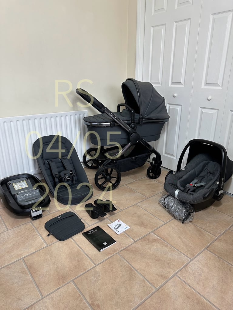 REFURBISHED iCandy Peach 7 Pushchair Complete Bundle Grey travel pram ...