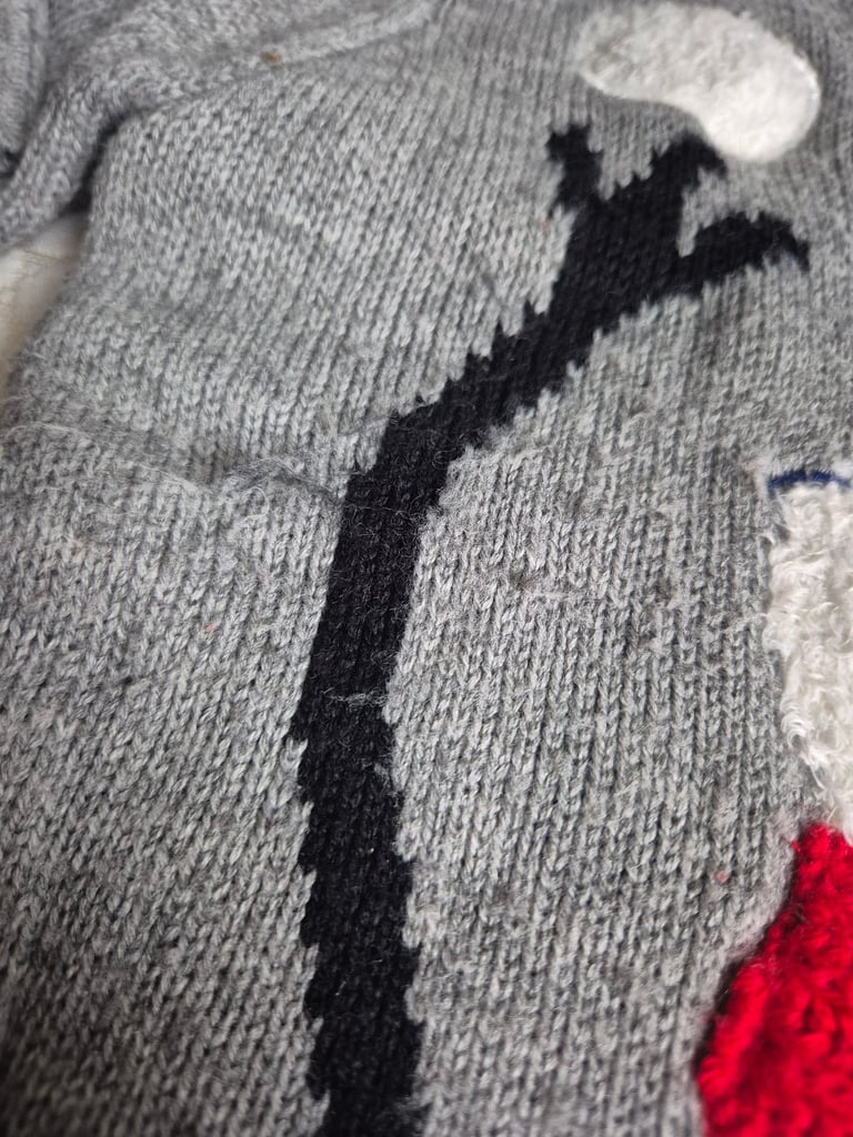 Boys grey snowman Christmas jumper from TU age 7.