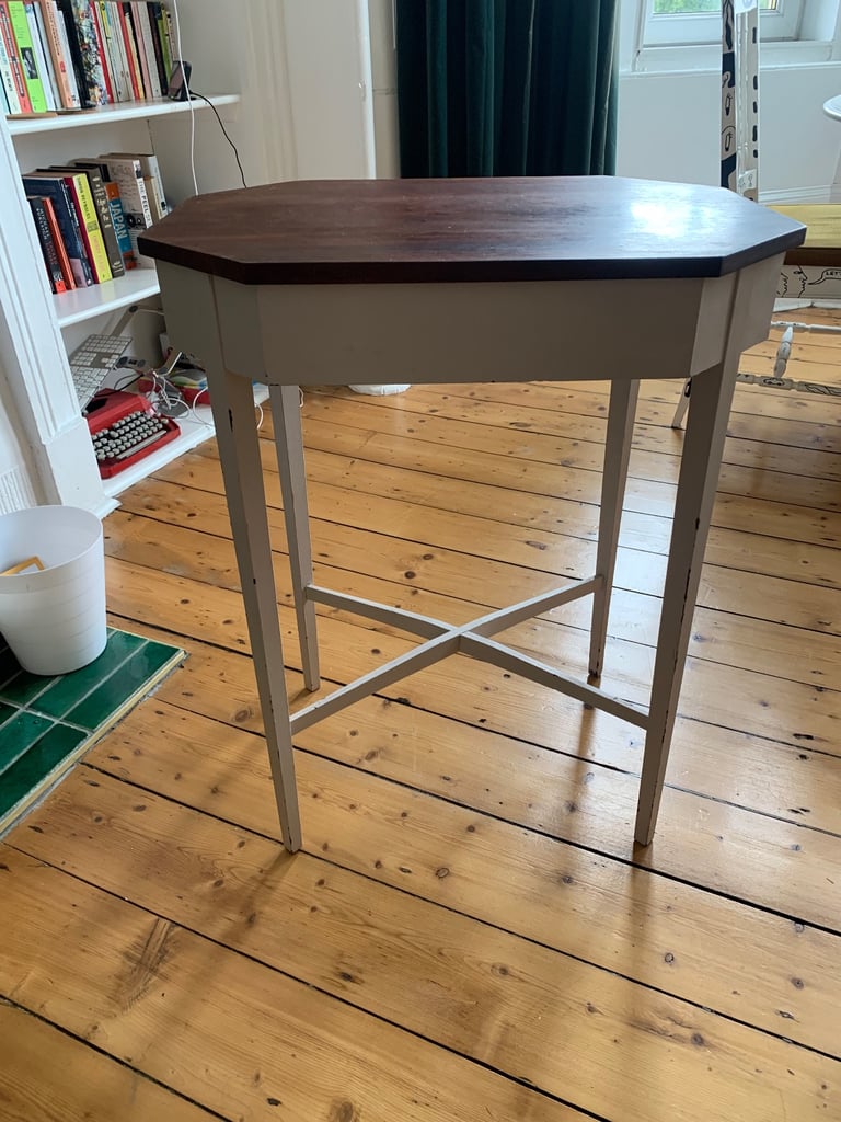 Tall wooden side table