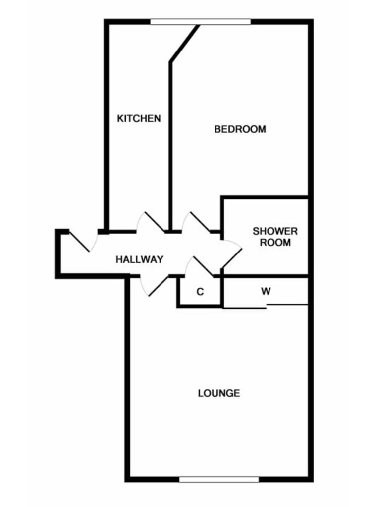 Central 1 Bedroom Flat D/G E/H Part Furnished