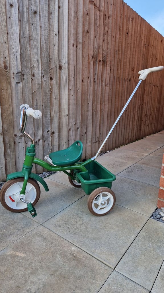 Kids Trike with bucket, hand brake and parent handle