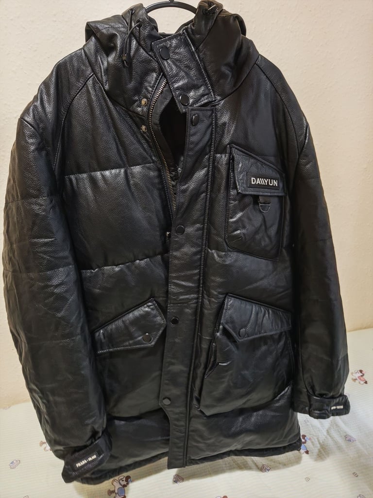 Very handsome male leather cloak