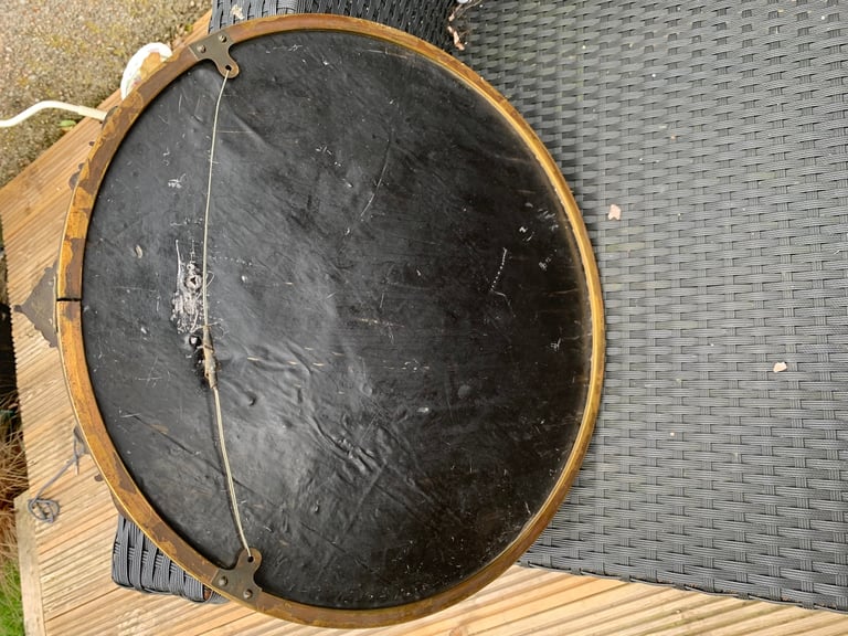 Vintage French art deco oval mirror 47 cm