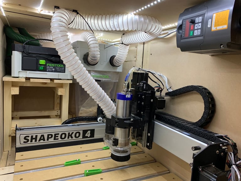 Shapeoko 4 CNC Milling Machine Full Setup - Water-cooled Spindle and Enclosure