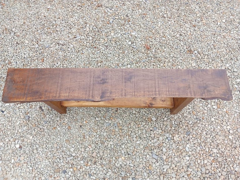 Handmade oak top bench 