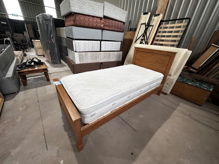 Lovely, nice single bed frame with lovely comfortable mattress