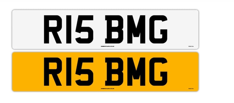 image for *R15 BMG* Private / Custom/ Cherished Registration Number Plate for car van motorbike