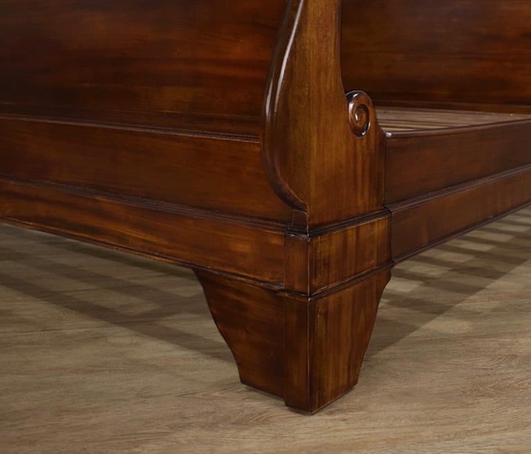 Handmade Mahogany Sleigh Bed King size bed frame