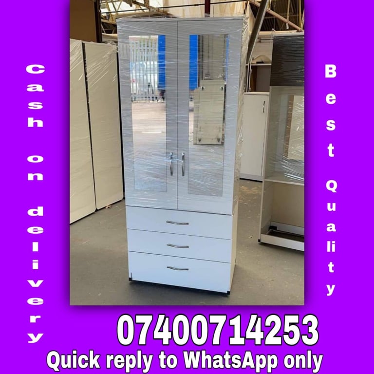 Brand New Two-Door Wardrobes Available – Modern design,