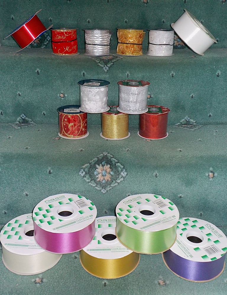 Large Ribbon Bundle For Wrapping Presents Or For Floristry Floral Display (Bexley)