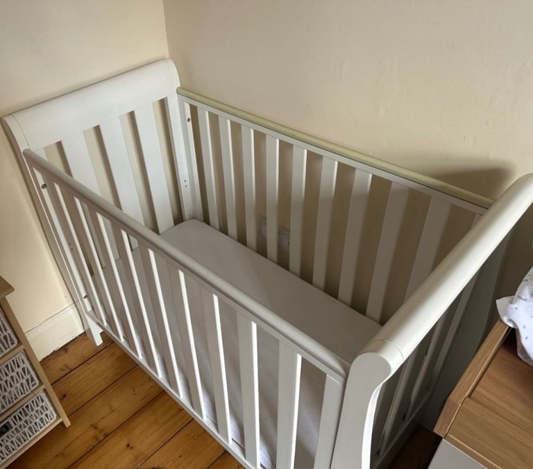 White Baby Cot - Reduced Price 