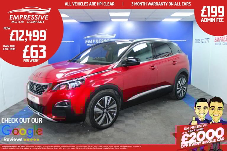 2019 19 PEUGEOT 3008 1.2 PURETECH GT LINE SUV 5DR PETROL MANUAL EURO 6 (S/S) (13