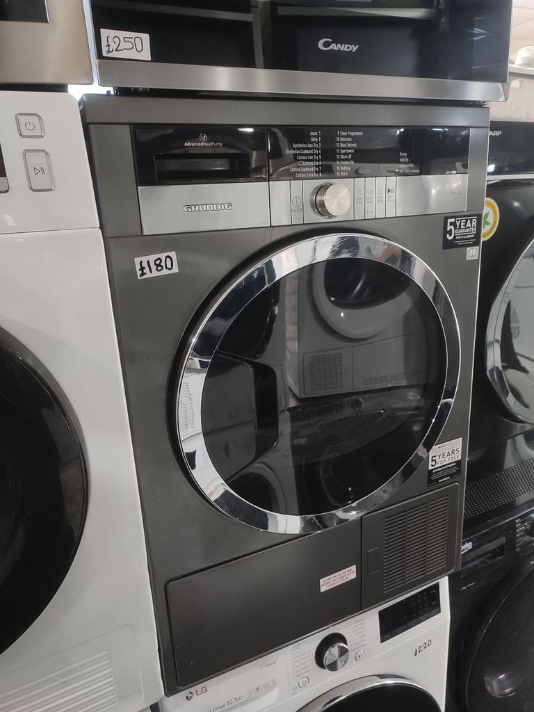 image for **SALE TODAY** SILVER 8KG GRUNDIG A++ ENERGY HEAT PUMP CONDENSER TUMBLE DRYER 