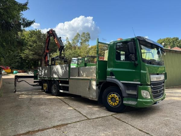 Daf CF330 Rear Mounted Remote Block Grab Crane 6x2 Rear Steer Lift Axle 