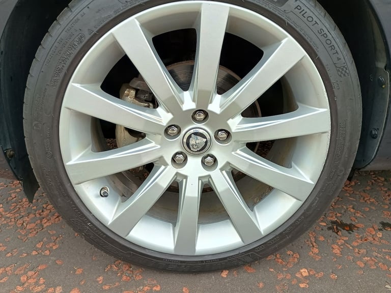 19" JAGUAR XF CARELIA ALLOYS WHEELS TYRES 5x108 8.5J XE XJ XK 