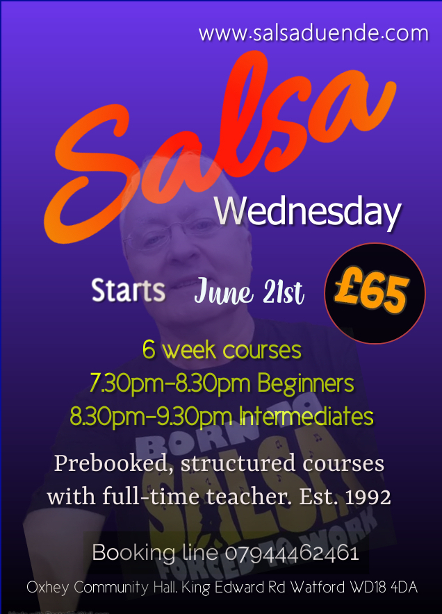 Salsa 6 week structured courses Wednesdays