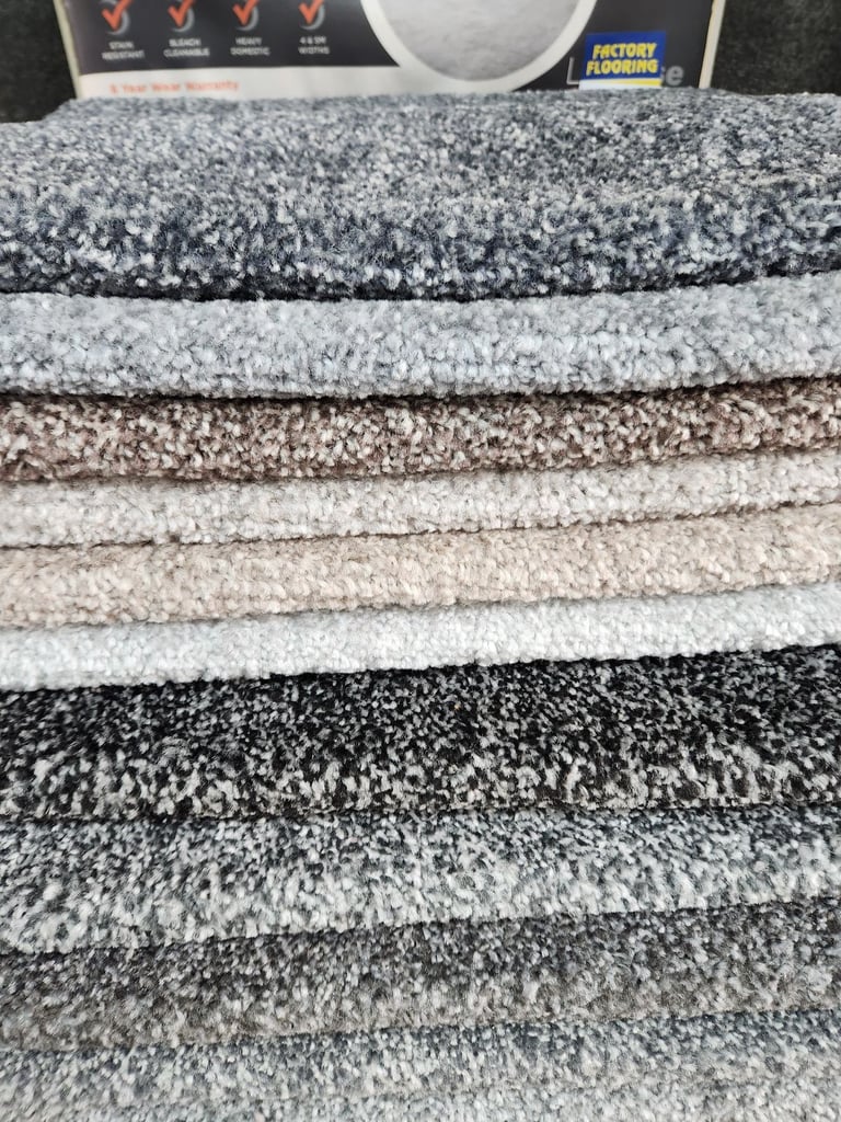 Carpet, laminate flooring, vinyl.