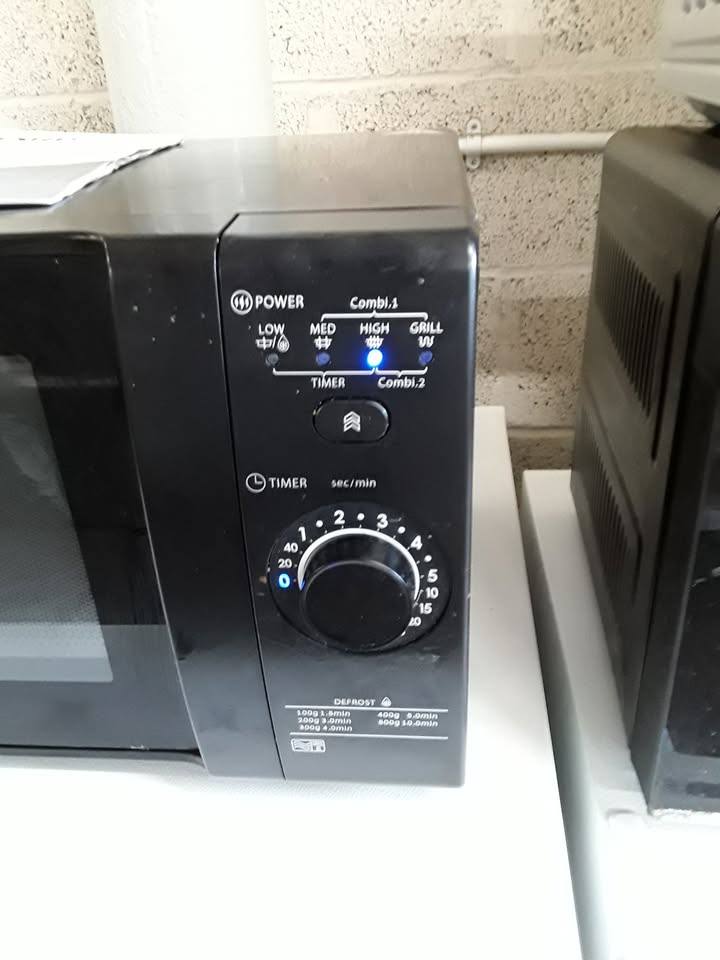 Black Sharp YCGG02 microwave oven & grill Low Cost Moves 2nd Hand Furniture STALYBRIDGE SK15 3DN