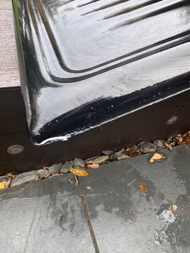 Porcelain black kitchen sink