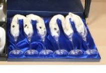 image for SET OF GLENEAGLES CHAMPAGNE GLASSES IN A BEAUTIFUL BOX IDEAL WEDDING ANNIVERSARY GIFT