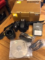 Nikon D3300 digital camera kit spares/repairs (see fault below)