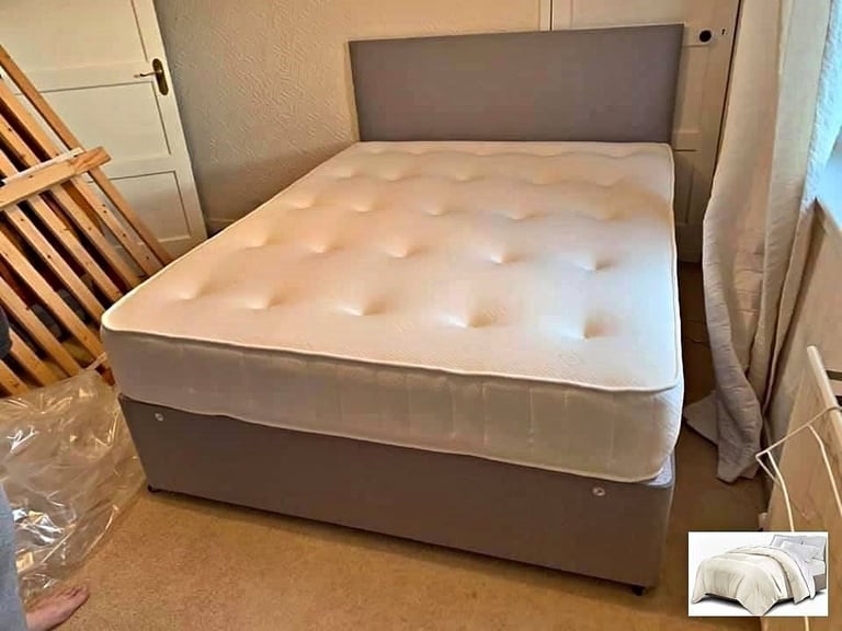 image for ✔👍SMALL DOUBLE SIZE MATTRESS -SINGLE BED FRAME WITH MATTRESS