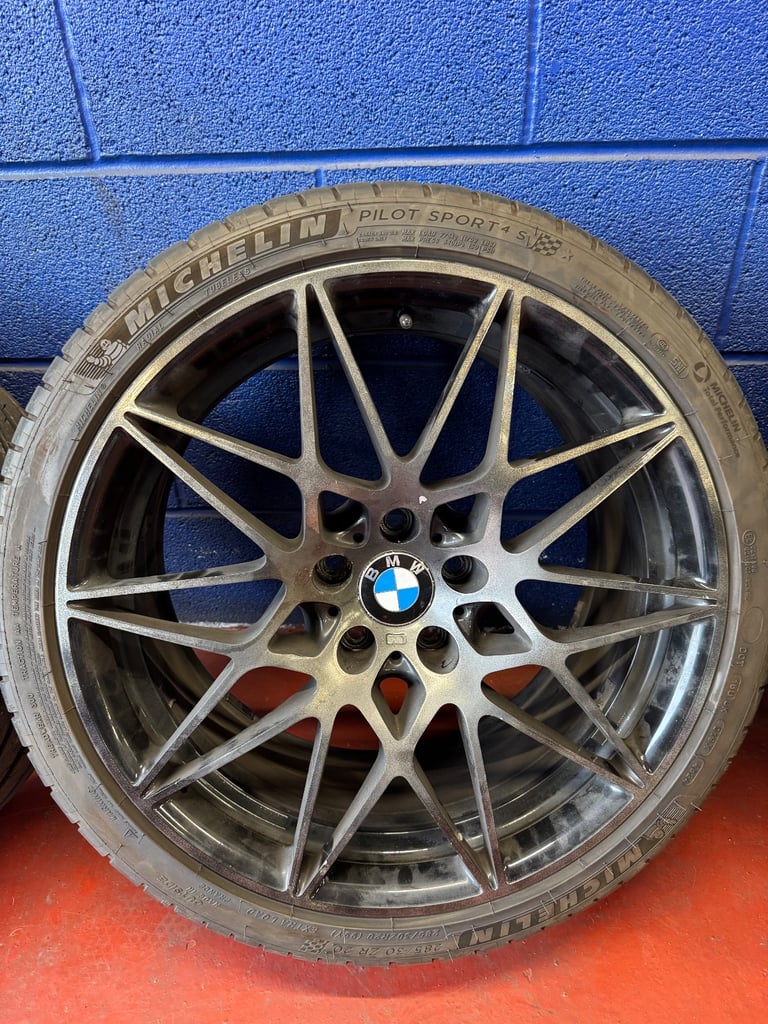GENUINE BMW 20” 666M ALLOY WHEELS & TYRES M3/M4 F80 F82 F83 COMP