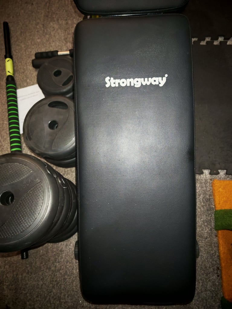 Strongway kettlebell and Wright bench
