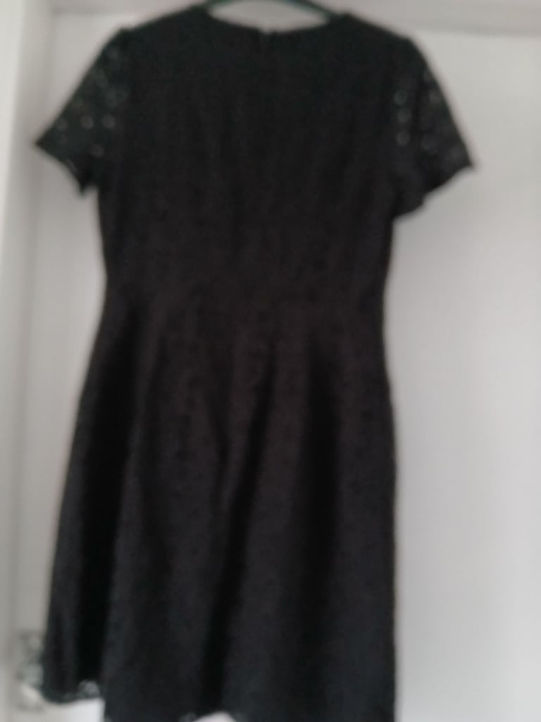 image for LADIES OASIS BLACK LACE DRESS 👗 SIZE 12
