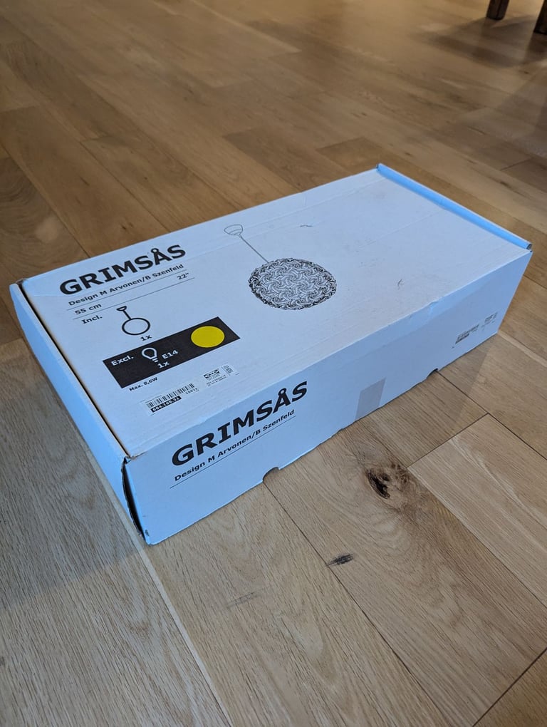 image for Ikea Grimsas Yellow Globe lightshade - new in box