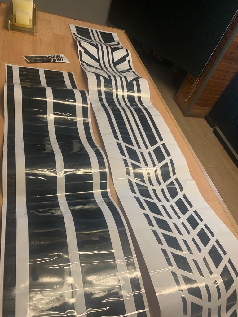 Car/Van Graphics Decals Strips (5 Piece) New