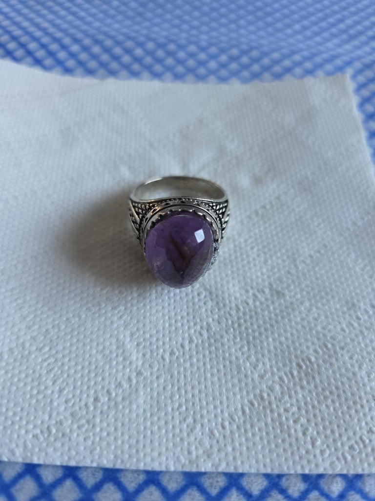 image for Authentic handmade Blue sapphire (Neelum) gemstone ring 