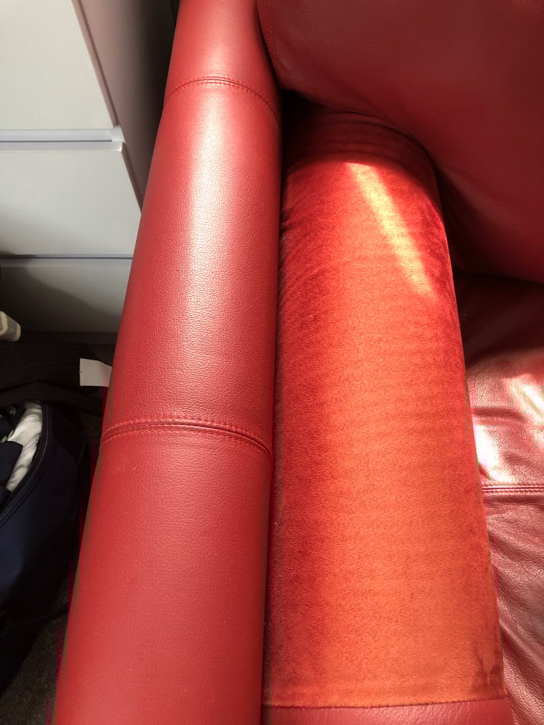 Large Deep Sofa Leather and Suede 