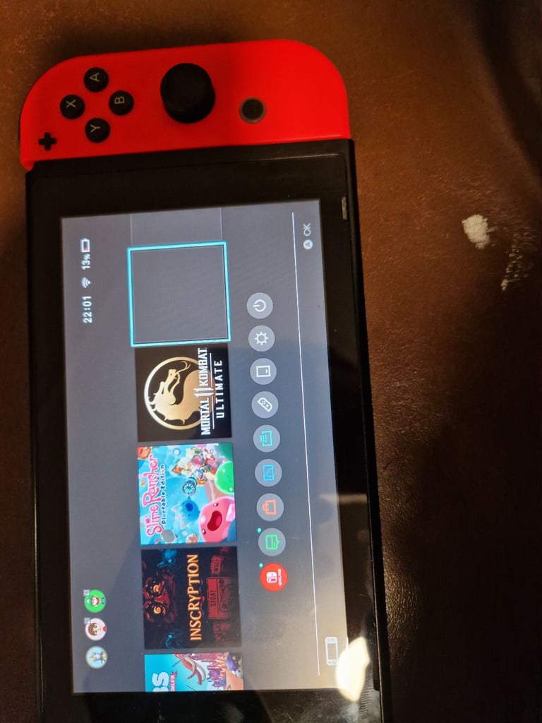 Nintendo switch with digital games and carry case (see below)