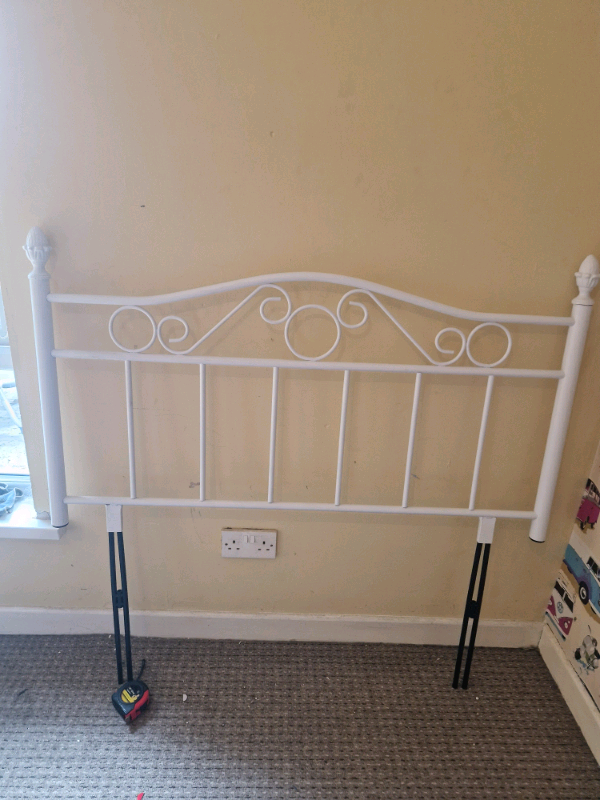 4' Sussex Bed Headboard White - Metal.