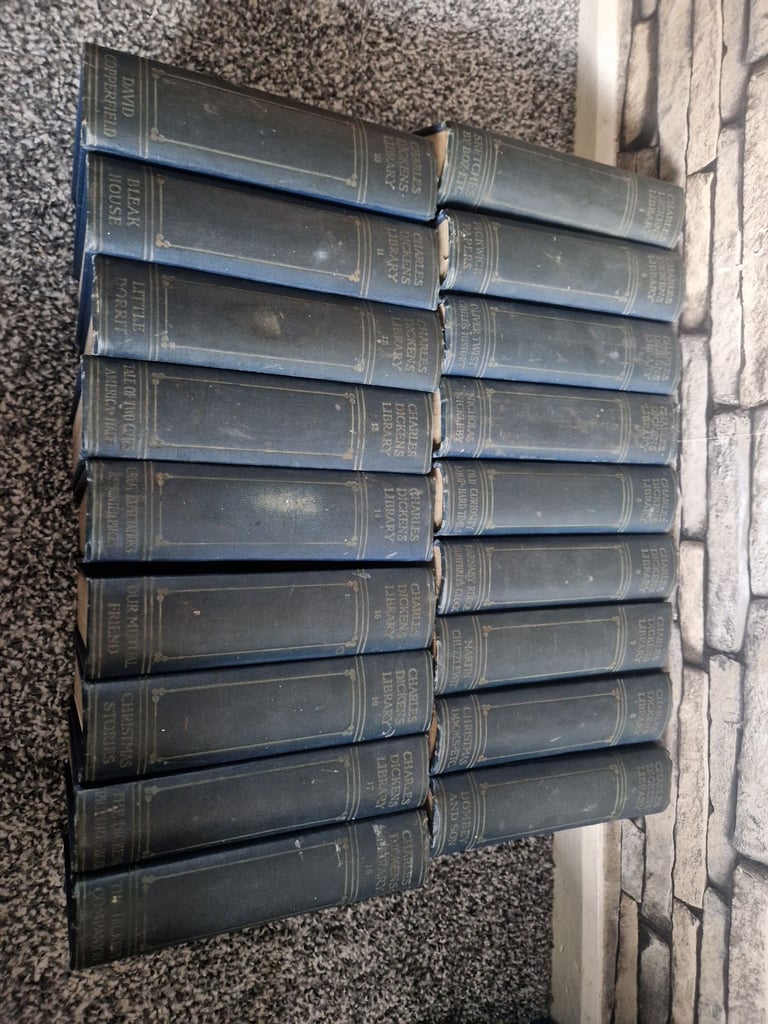 image for Antique books full set of Charles Dickens library from 1910