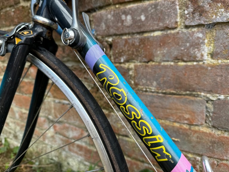 Handmade Italian vintage 1980s Rossin racing bike with Shimano 600 group set