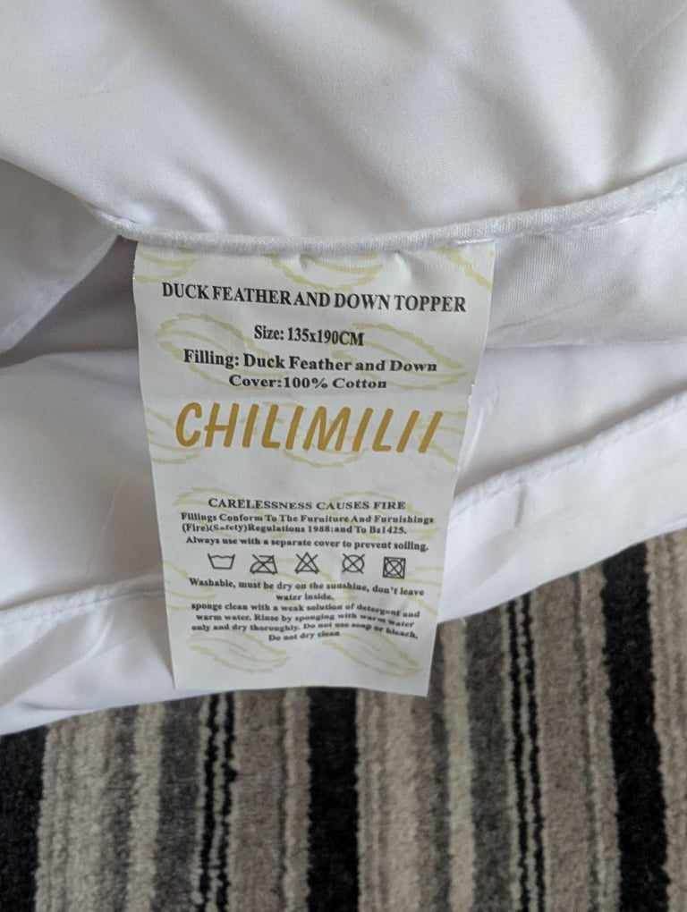 image for New double feather and down mattress topper.