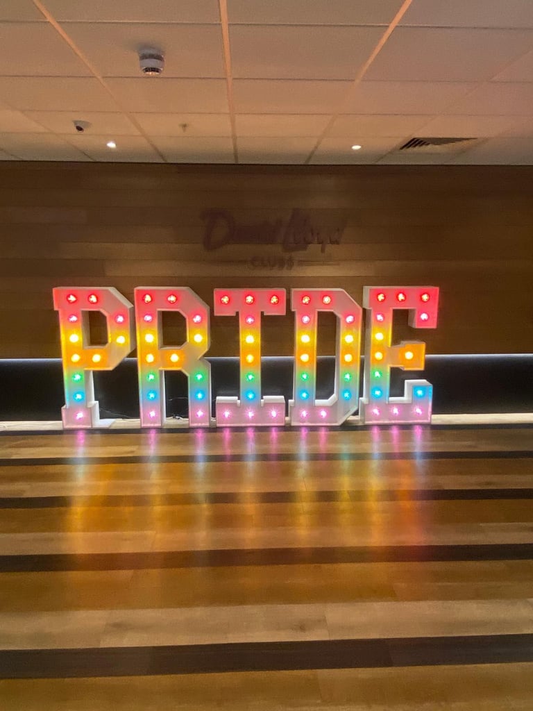 4ft Light up Letters & Numbers to hire, London