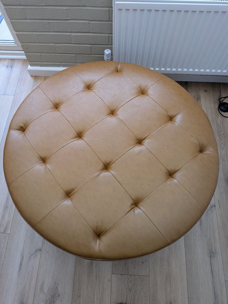 Large round footstool