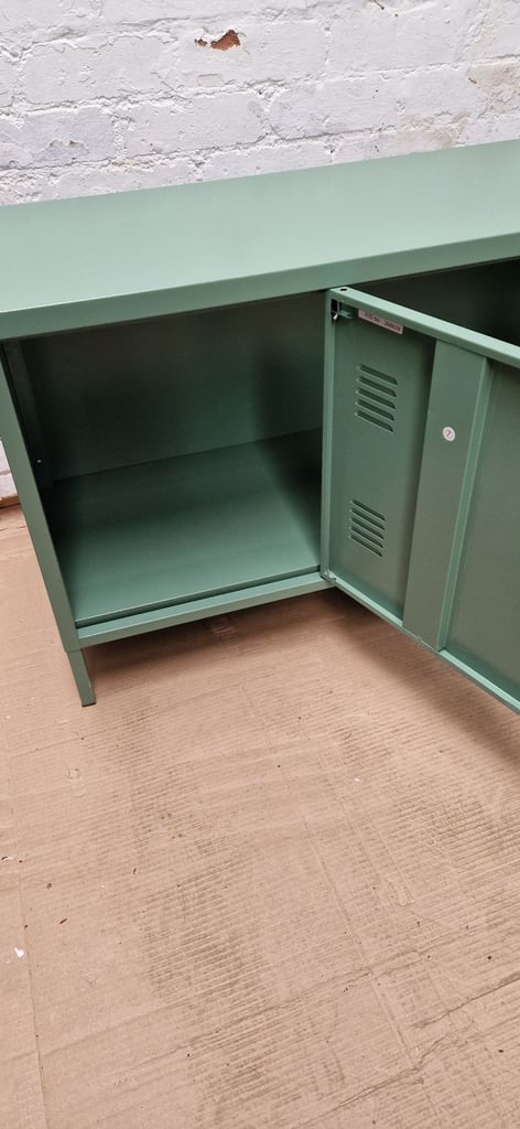  Habitat Stevie 3 door metal locker effect unit - Green - Assembled 