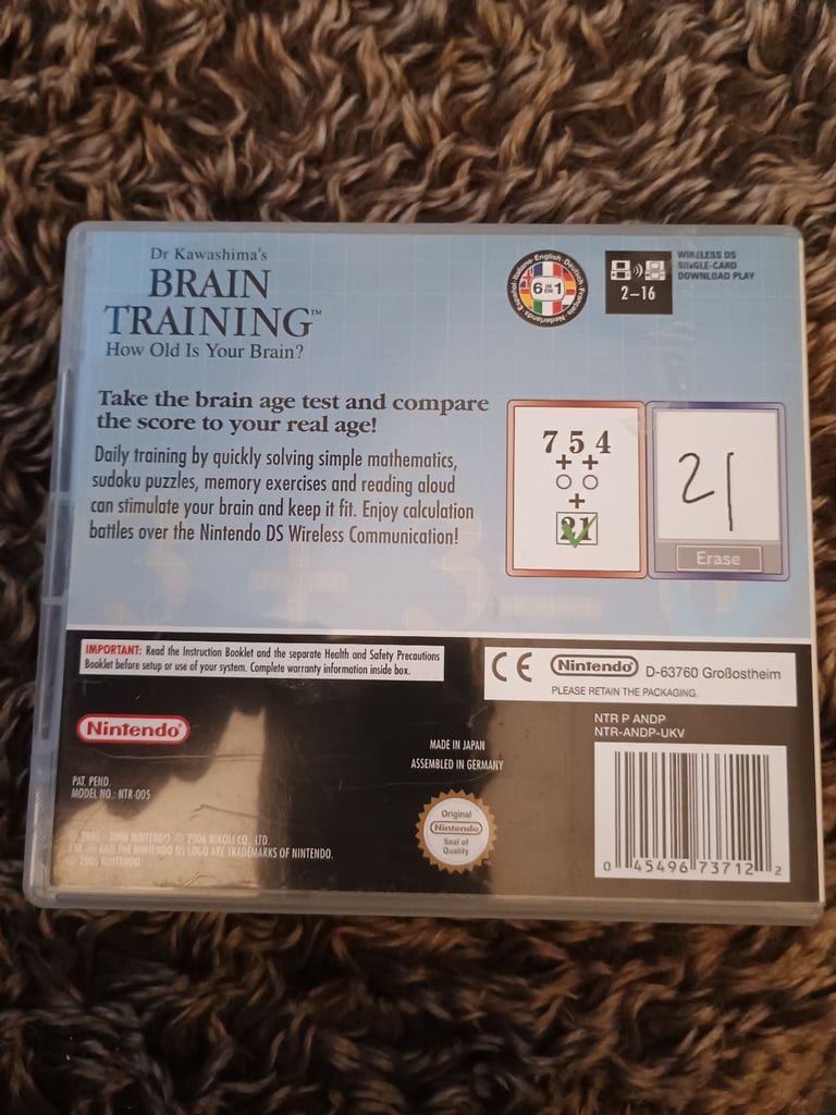 Nintendo DS Brain Training game 