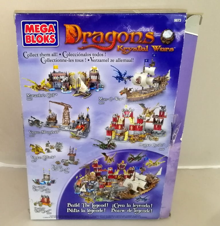 Mega Bloks Dragons Krystal Wars 9873 Vorgan Attack With Extra Vorgan Figure