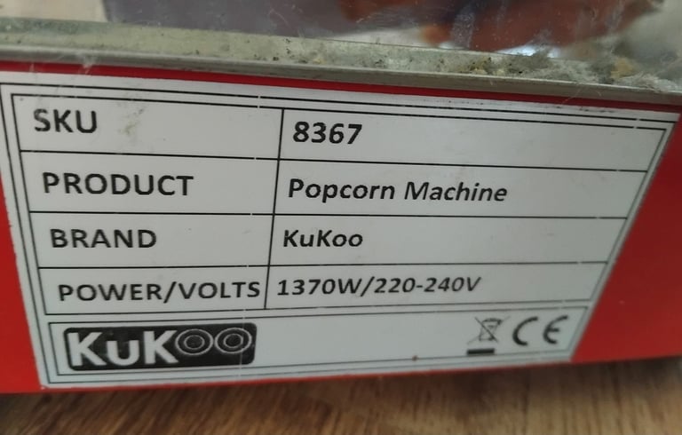 Commercial popcorn machine 