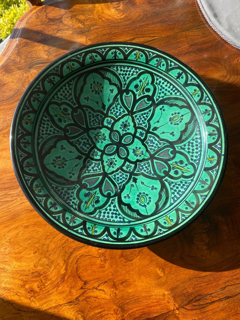 Traditional Moroccan wall hanging plate,