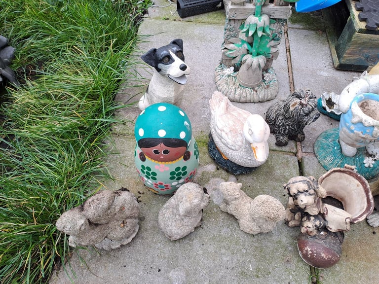 Various 16  garden statues and sizes see photos 