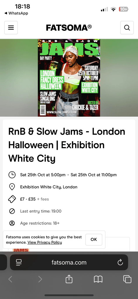 R&B & slow jams Halloween night in White City 