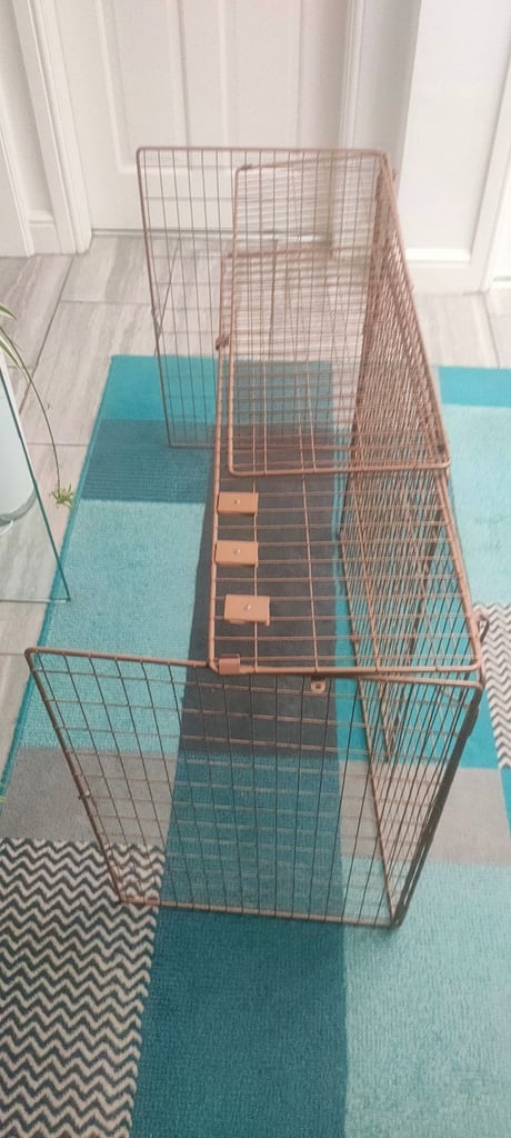 Copper Coloured Metal Fireguard used