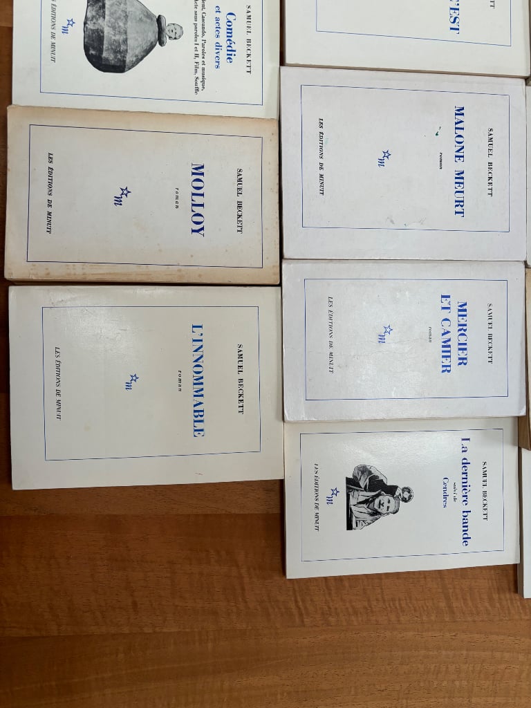 13 Samuel Beckett plays and novels.  French language Les Editions des Minuit 