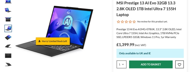 image for BRAND NEW Laptop i7 ULTRA 7 HIGH END AI Powered Professional OLED 32GB DDR5 1TB SEALED BOXED GAMING